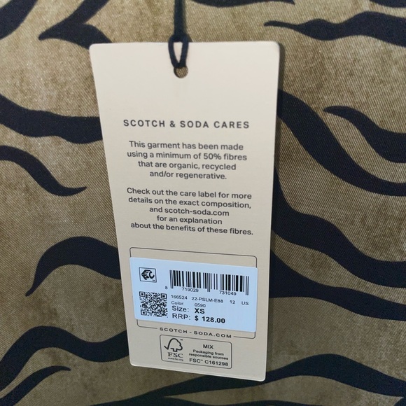Scotch & Soda Printed Slip Dress NWT - Picture 5 of 6